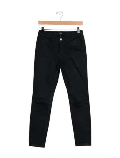 Pre-owned Apc Mid-rise Skinny Leg Jeans In Black