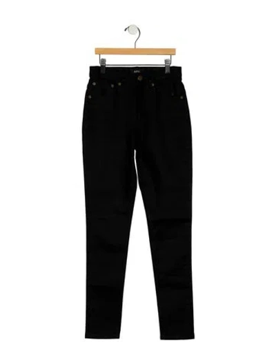 Pre-owned Apc Mid-rise Skinny Leg Jeans In Black