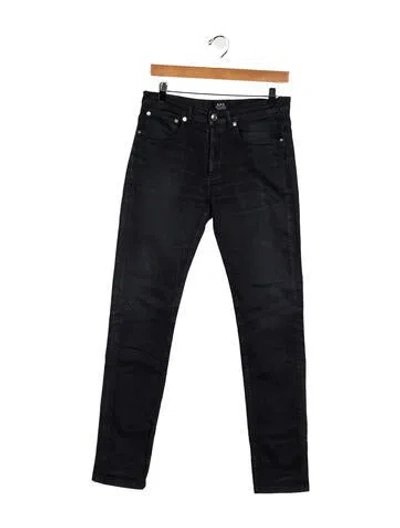 Pre-owned Apc Mid-rise Skinny Leg Jeans In Black