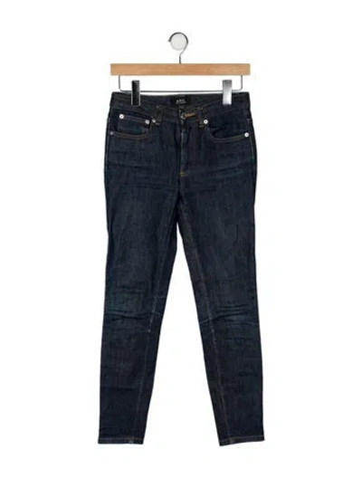 Pre-owned Apc Mid-rise Skinny Leg Jeans In Black