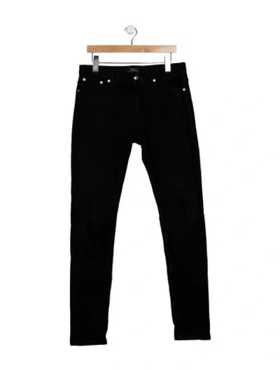 Pre-owned A.p.c. Mid-rise Skinny Leg Jeans In Black