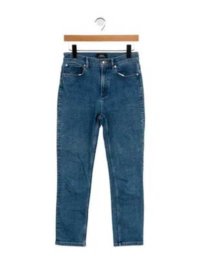 Pre-owned Apc Mid-rise Skinny Leg Jeans In Blue