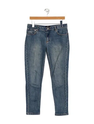 Pre-owned Apc Mid-rise Skinny Leg Jeans In Blue