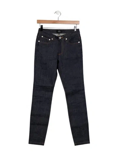 Pre-owned Apc Mid-rise Skinny Leg Jeans In Blue