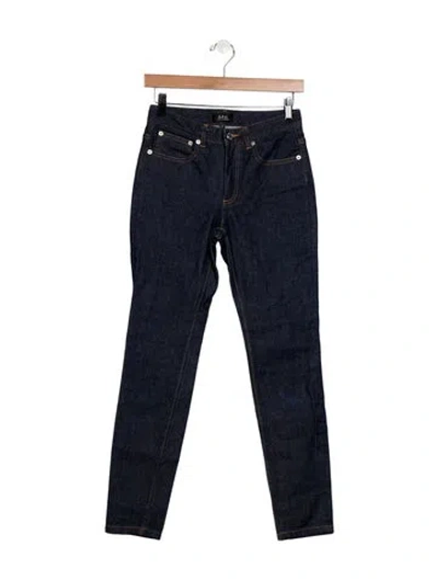 Pre-owned Apc Mid-rise Skinny Leg Jeans In Blue