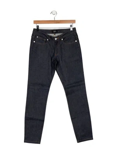 Pre-owned Apc Mid-rise Skinny Leg Jeans In Blue