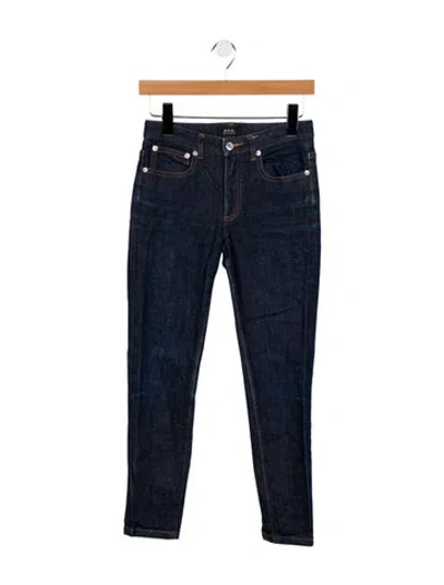 Pre-owned Apc Mid-rise Skinny Leg Jeans In Blue