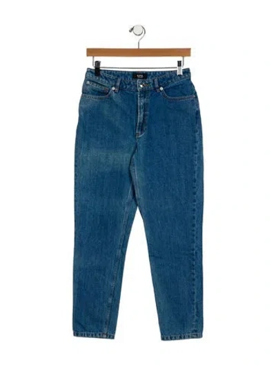 Pre-owned Apc Mid-rise Skinny Leg Jeans In Blue