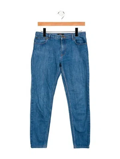 Pre-owned A.p.c. Mid-rise Skinny Leg Jeans In Blue