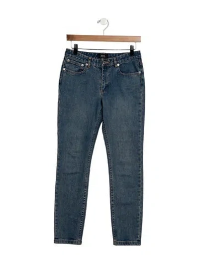 Pre-owned Apc Mid-rise Skinny Leg Jeans In Blue