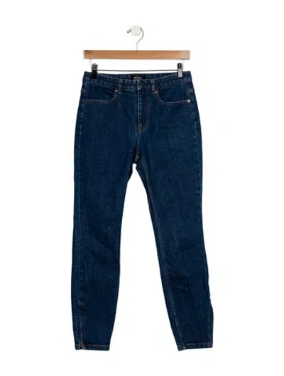 Pre-owned Apc Mid-rise Skinny Leg Jeans In Blue