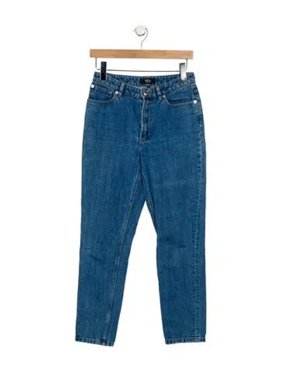 Pre-owned Apc Mid-rise Skinny Leg Jeans In Blue