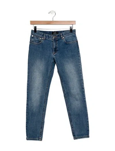 Pre-owned Apc Mid-rise Skinny Leg Jeans In Blue