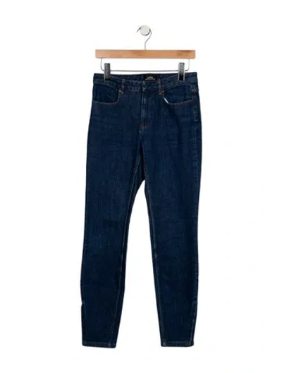 Pre-owned Apc Mid-rise Skinny Leg Jeans In Blue