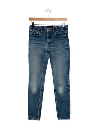 Pre-owned Apc Mid-rise Skinny Leg Jeans In Blue