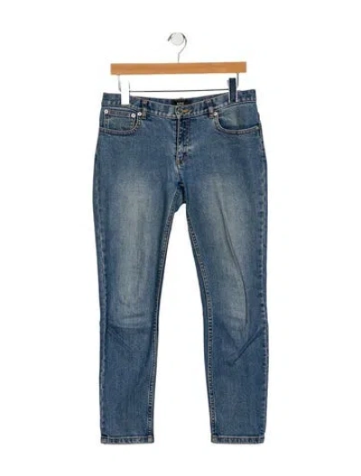 Pre-owned A.p.c. Mid-rise Skinny Leg Jeans In Blue