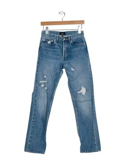 Pre-owned A.p.c. Mid-rise Skinny Leg Jeans In Blue
