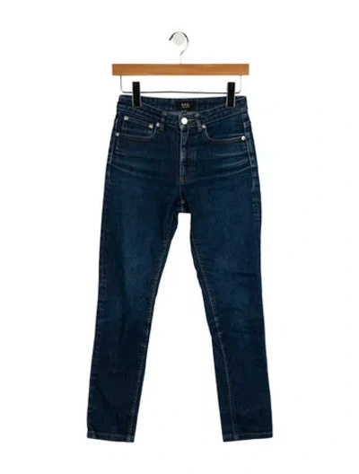 Pre-owned A.p.c. Mid-rise Skinny Leg Jeans In Blue