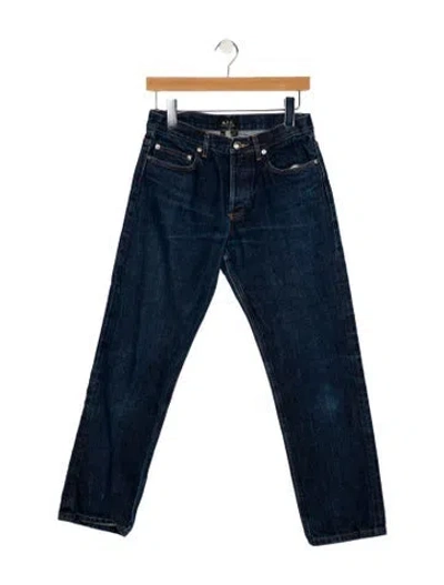 Pre-owned A.p.c. Mid-rise Skinny Leg Jeans In Blue