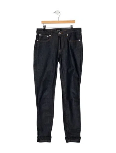 Pre-owned A.p.c. Mid-rise Skinny Leg Jeans In Blue