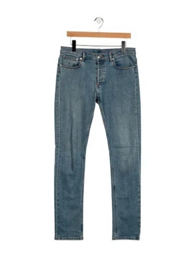 Pre-owned A.p.c. Mid-rise Skinny Leg Jeans In Blue