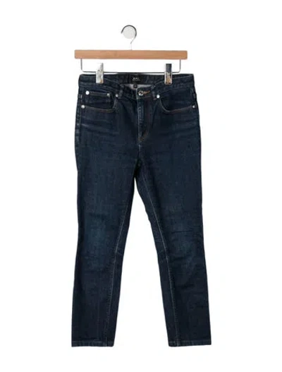 Pre-owned A.p.c. Mid-rise Skinny Leg Jeans In Blue
