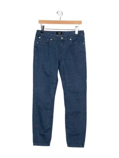 Pre-owned A.p.c. Mid-rise Skinny Leg Jeans In Blue
