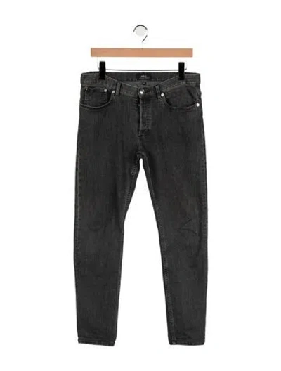 Pre-owned Apc Mid-rise Skinny Leg Jeans In Gray