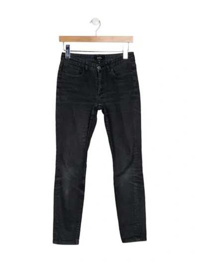 Pre-owned Apc Mid-rise Skinny Leg Jeans In Gray
