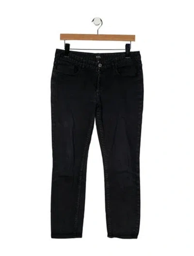 Pre-owned Apc Mid-rise Straight Leg Jeans In Black