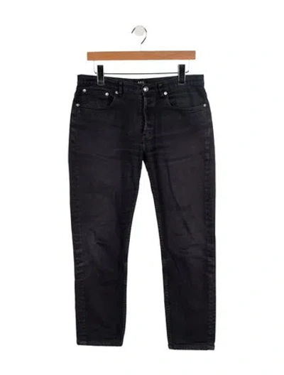 Pre-owned Apc Mid-rise Straight Leg Jeans In Black