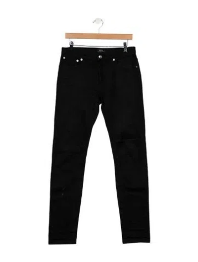 Pre-owned Apc Mid-rise Straight Leg Jeans In Black