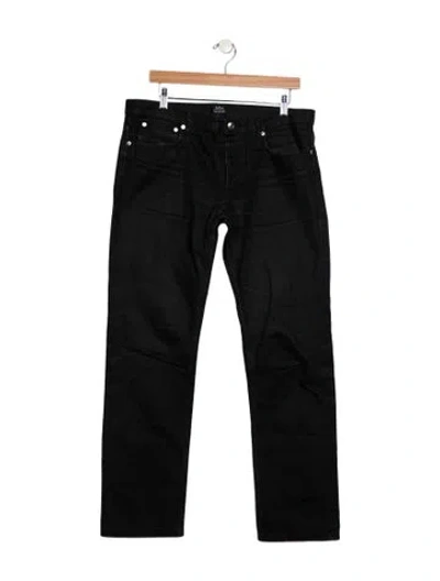 Pre-owned Apc Mid-rise Straight Leg Jeans In Black