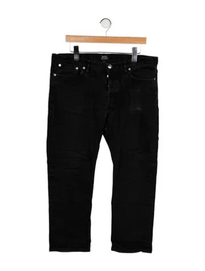 Pre-owned Apc Mid-rise Straight Leg Jeans In Black