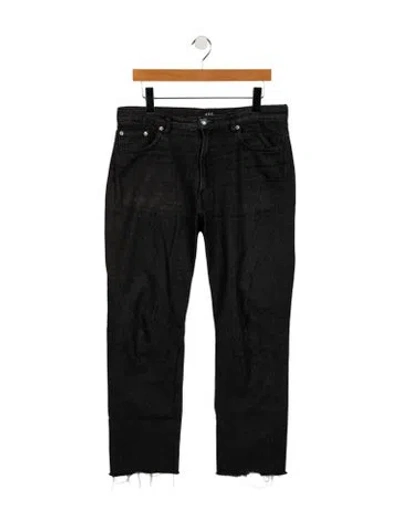 Pre-owned A.p.c. Mid-rise Straight Leg Jeans In Black