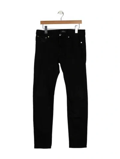 Pre-owned Apc Mid-rise Straight Leg Jeans In Black