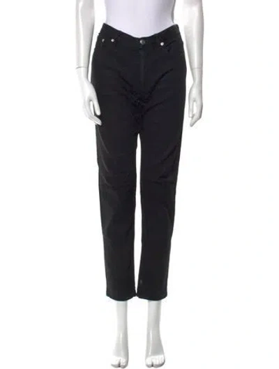 Pre-owned Apc Mid-rise Straight Leg Jeans In Black