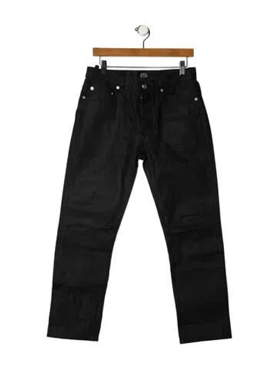 Pre-owned Apc Mid-rise Straight Leg Jeans In Black