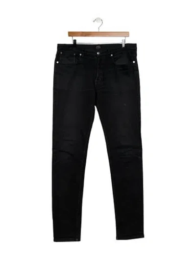 Pre-owned Apc Mid-rise Straight Leg Jeans In Black