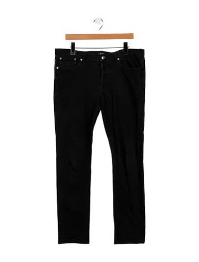 Pre-owned Apc Mid-rise Straight Leg Jeans In Black