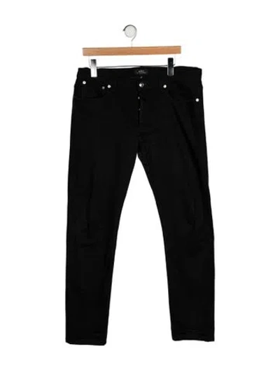 Pre-owned Apc Mid-rise Straight Leg Jeans In Black