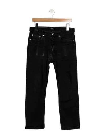 Pre-owned Apc Mid-rise Straight Leg Jeans In Black