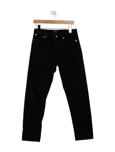 Pre-owned Apc Mid-rise Straight Leg Jeans In Black