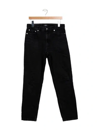 Pre-owned Apc Mid-rise Straight Leg Jeans In Black