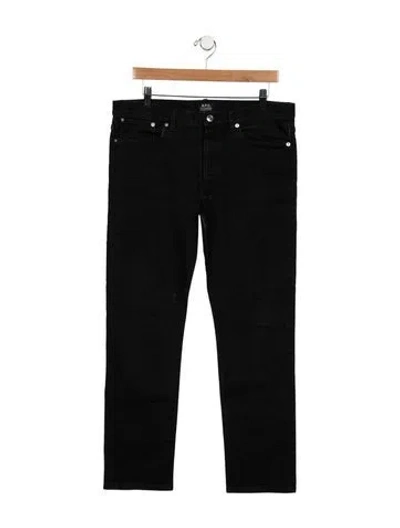 Pre-owned Apc Mid-rise Straight Leg Jeans In Black