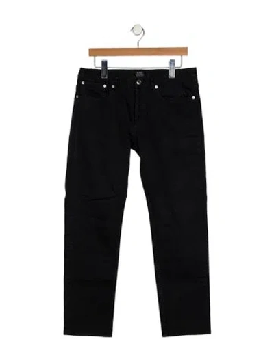 Pre-owned Apc Mid-rise Straight Leg Jeans In Black