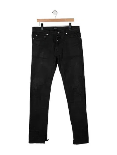 Pre-owned A.p.c. Mid-rise Straight Leg Jeans In Black