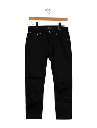 Pre-owned A.p.c. Mid-rise Straight Leg Jeans In Black
