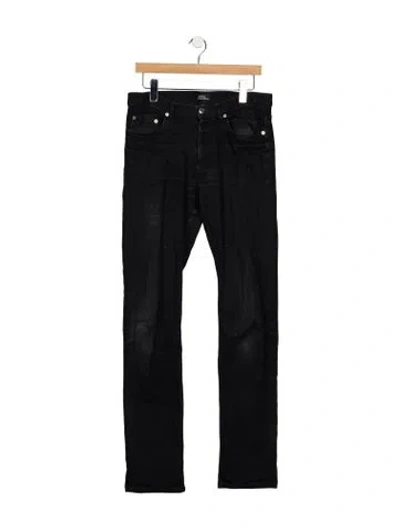 Pre-owned A.p.c. Mid-rise Straight Leg Jeans In Black