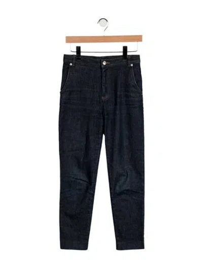 Pre-owned A.p.c. Mid-rise Straight Leg Jeans In Black